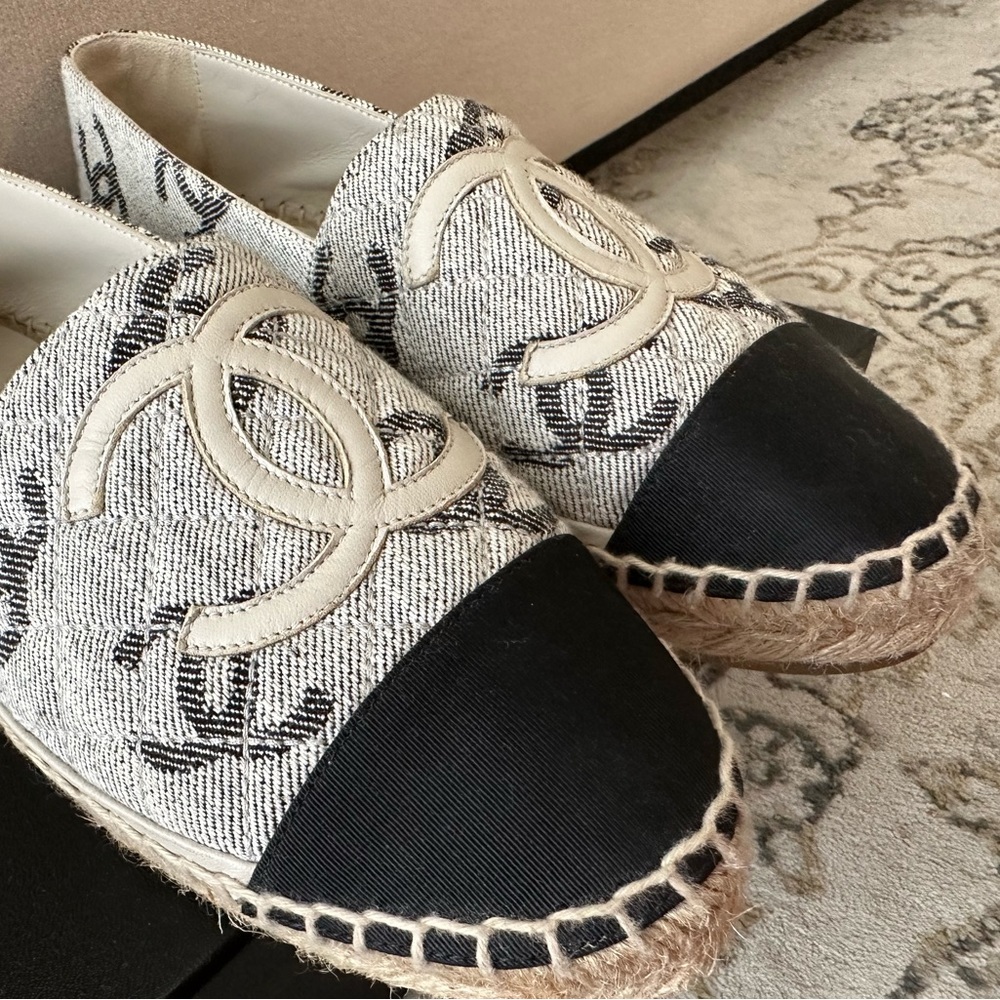 CHANEL Espadrilles Jeans size 38 - Picture 3 of 7